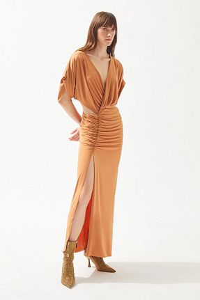 لباس قهوه ای زنانه بافت cercis - کد 705171198