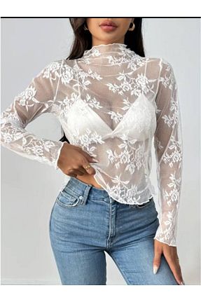 بلوز سفید زنانه Mix tümsek kadın iç giyim - کد 924794177