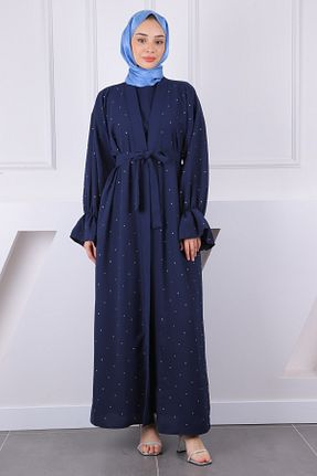 کلاه و ابایا سرمه ای زنانه پنبه پلی استر İmajButik - کد 925449384