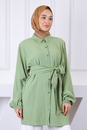تونیک حجاب خاکی زنانه ویسکون İmajButik - کد 924805505