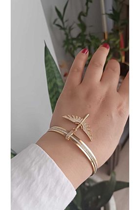 دستبند استیل (فولاد) زرد زنانه استیل (فولاد) shop - کد 880060077