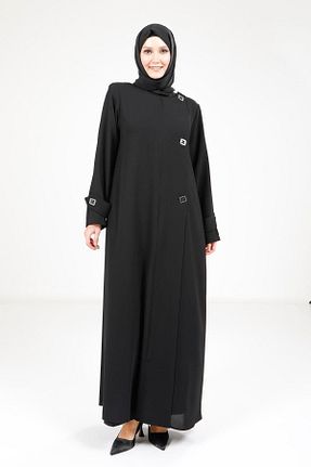 کلاه و ابایا مشکی زنانه بافتنی Beyza - کد 924810015