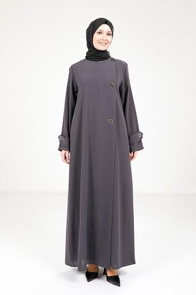 کلاه و ابایا طوسی زنانه بافتنی Beyza - کد 924810013