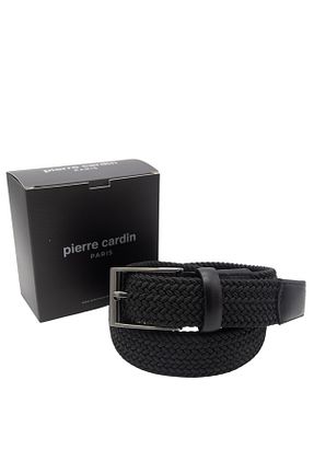 کمربند مشکی مردانه چرم خالص Pierre Cardin - کد 924815201