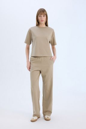 تیشرت بژ زنانه Relaxed Defacto - کد 893506378