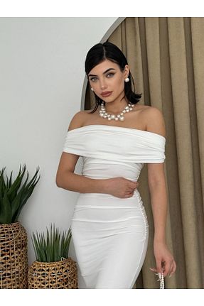 لباس سفید زنانه بافتنی modaserdem - کد 904040581