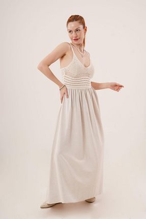 لباس بژ زنانه بافتنی modaserdem - کد 917641593