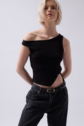 بلوز مشکی زنانه ساده modaserdem - کد 903164214