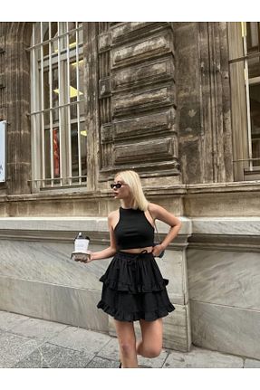 دامن مشکی زنانه بافتنی modaserdem - کد 924775588