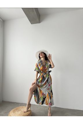 لباس نارنجی زنانه بافتنی BUTİK MUSON - کد 924997819