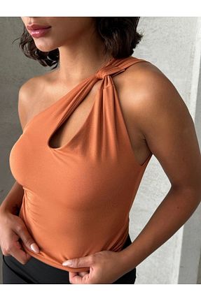 بلوز نارنجی زنانه ساده aytenli - کد 924996305
