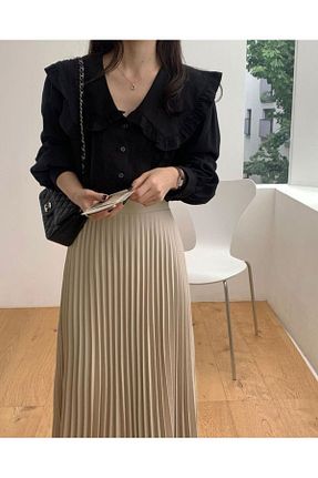 دامن بژ زنانه بافتنی sunfyre - کد 925011750