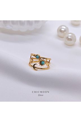 انگشتر استیل (فولاد) طلائی استیل (فولاد) CHICMOON STORE - کد 925023301