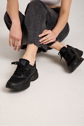 کفش اسنیکر مشکی زنانه بند دار BLACK RİSE - کد 925017238
