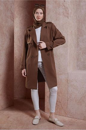 ترنچکت قهوه ای زنانه پلی استر Alvina - کد 849217886
