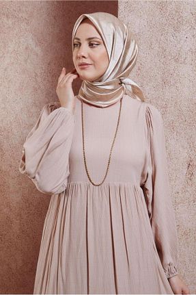 روسری قهوه ای ساتن Alvina - کد 846355925