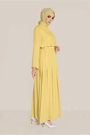 لباس حجاب زرد زنانه رگولار Alvina - کد 866907379