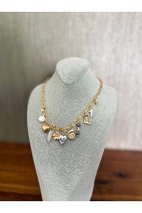 گردنبند جواهر طلائی زنانه روکش طلا Home - کد 925055074
