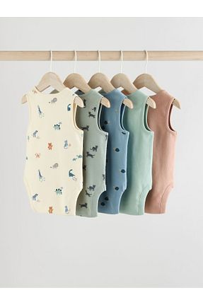 بادی و سرهمی نوزادی رنگی بچه گانه پنبه ای Next Baby - کد 925056567
