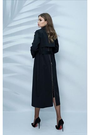 ترنچکت مشکی زنانه آستر دار Eccim Fashion - کد 925715009