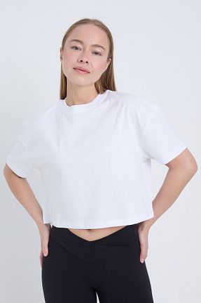 تیشرت سفید زنانه اورسایز Velvoria - کد 925070458