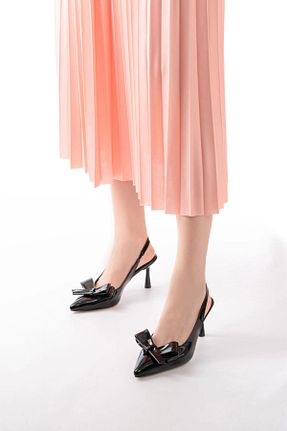 کفش پاشنه بلند کلاسیک رنگی زنانه چرم لاکی Genel Markalar - کد 925076616