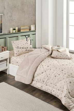ست لحاف و روکش لحاف و روکش بالش بژ کش دار Home - کد 897362648