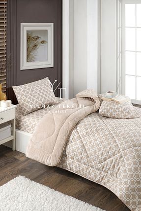 ست لحاف و روکش لحاف و روکش بالش بژ کش دار Home - کد 897347040