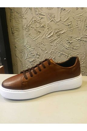 کفش کژوال قهوه ای مردانه چرم خالص LEVENT DENERİ - کد 925079558