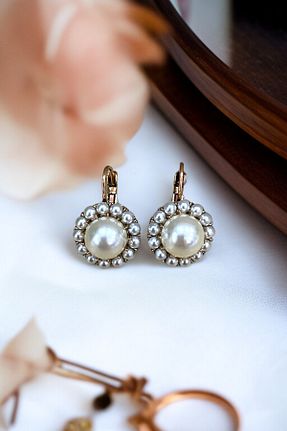 گوشواره جواهر مروارید FAYRA ACCESSORIES - کد 925078019