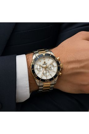 ساعت مچی طلائی مردانه 45 میلی متر SKMİ - کد 862334964