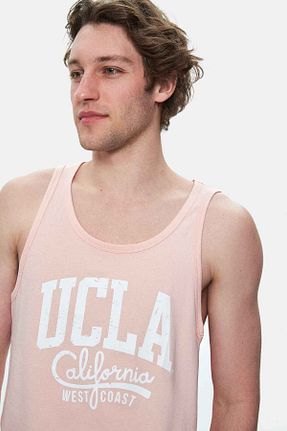 تیشرت صورتی مردانه اورسایز Ucla - کد 925105771