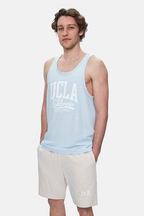 تیشرت آبی مردانه اورسایز Ucla - کد 925105779