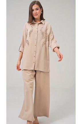 شلوار بژ زنانه ویسکون MVStore - کد 925089233
