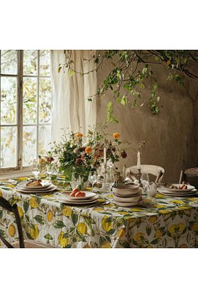 رومیزی زرد کتان Meine Home - کد 922471896