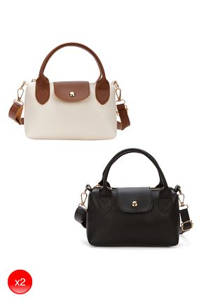 کیف دوشی مشکی زنانه چرم مصنوعی Adelina Bags - کد 925128378