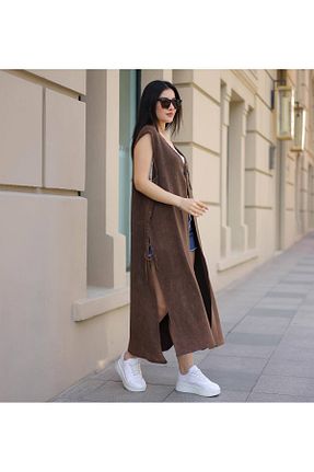 جلیقه قهوه ای زنانه رگولار Schstekstil - کد 925126146