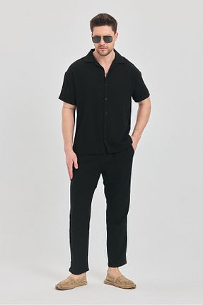 ست بالاتنه و پائین تنه مشکی مردانه بافتنی gm giyimarket - کد 925125344