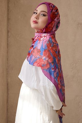 شال زرشکی زنانه پنبه ای diorel - کد 925123793