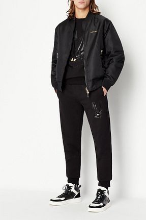شلوار کرمگن مشکی مردانه پاچه تنگ Armani Exchange - کد 736364029