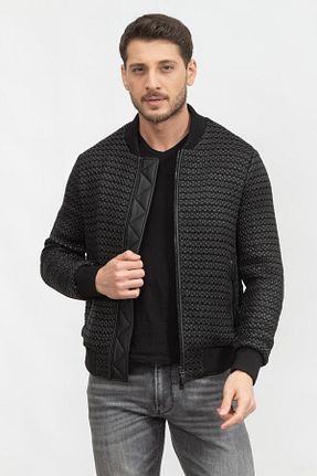 کاپشن صورتی مردانه چرم خالص Emporio Armani - کد 736487778