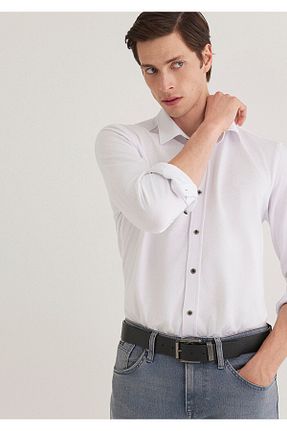 پیراهن سفید مردانه یقه پیراهنی Mavi - کد 45606721