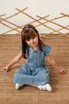 لباس آبی بچه گانه جین MS KİDS - کد 923284478