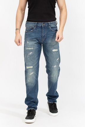 شلوار جین سرمه ای مردانه پاچه لوله تفنگی Armani Exchange - کد 891440313
