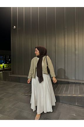 دامن سفید زنانه پنبه ای MESEQ - کد 925177058
