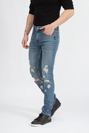 شلوار جین سرمه ای مردانه پاچه تنگ Just Cavalli - کد 873703893