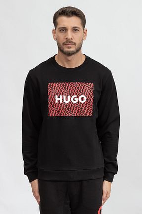 سوئیشرت مشکی مردانه ساده HUGO - کد 883200291