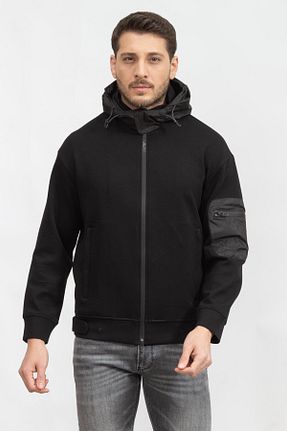 سوئیشرت مشکی مردانه ساده Emporio Armani - کد 665528347