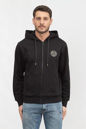 سوئیشرت مشکی مردانه ساده VERSACE JEANS COUTURE - کد 737252880