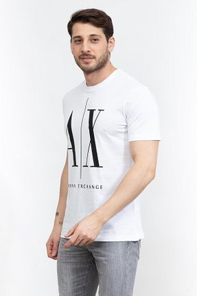 تیشرت سفید مردانه یقه خدمه Armani Exchange - کد 824763661